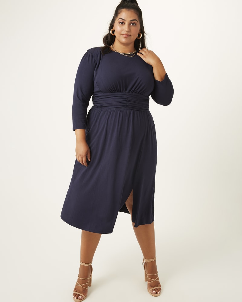 Plus size model with apple body shape wearing  by Adorned | Dia&Co | dia_product_style_image_id:164217